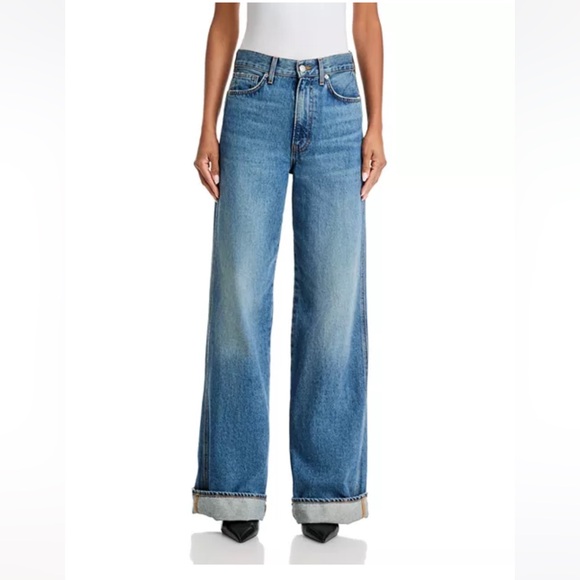 Veronica Beard New Taylor High Rise Wide Leg Jeans in Rebel Stone size 30 - Picture 1 of 8